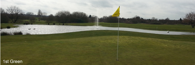 1st Green at Hersham Golf Club Surrey